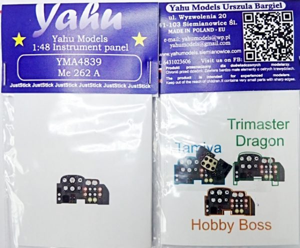 Instrument Panel Messerschmitt Me262A (Tamiya) YMA4839