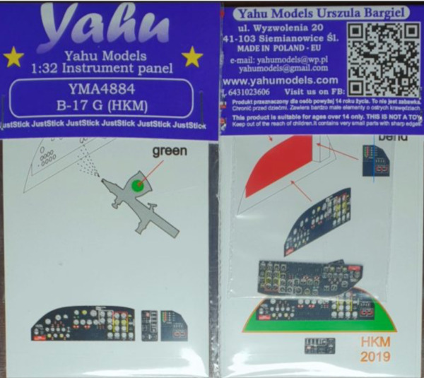 Instrument Panel B17G Flying Fortress (Hong Kong Models)  YMA4884