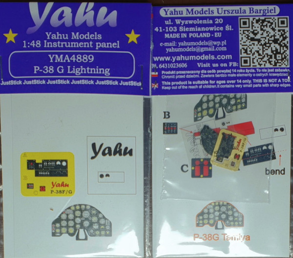 Instrument Panel P38G Lightning (Tamiya) YMA4889