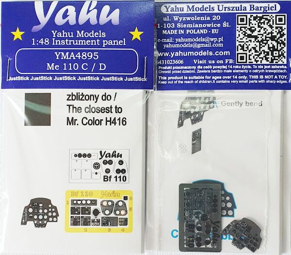 Instrument Panel Messerschmitt BF110 C/D (Cyber Hobby) YMA4895