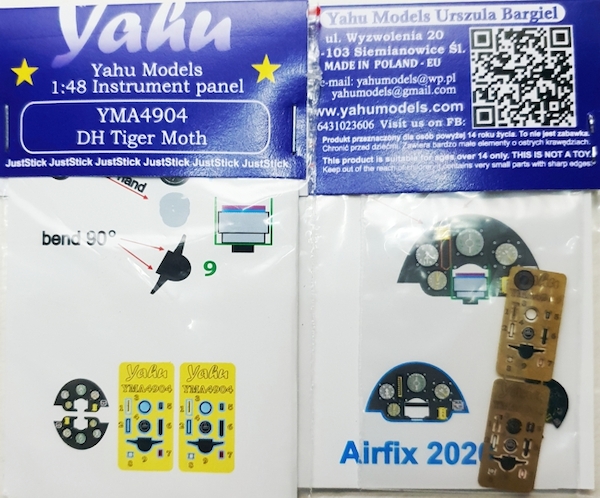 Instrument Panel DH82a Tiger Moth (Airfix) YMA4904