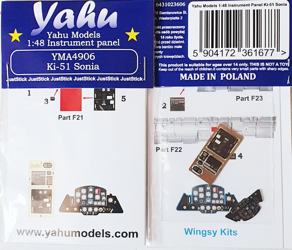 Instrument Panel Mitsubishi Ki-51 Sonia (Wingsy Kits) YMA4906