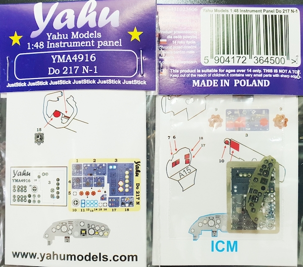 Instrument Panel Dornier Do217N-1 (ICM) YMA4916