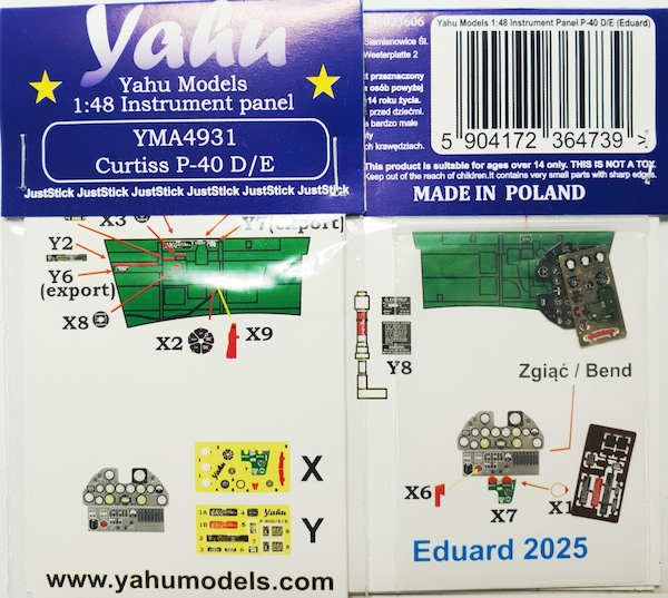 Instrument Panel  Curtiss  P40D/E Warhawk (Eduard)  YMA4931