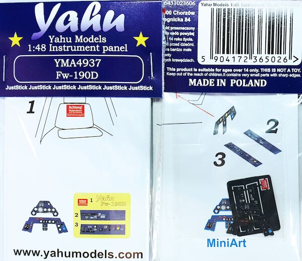 Instrument Panel  Focke Wulf FW190D-9 (MiniArt)  YMA4937