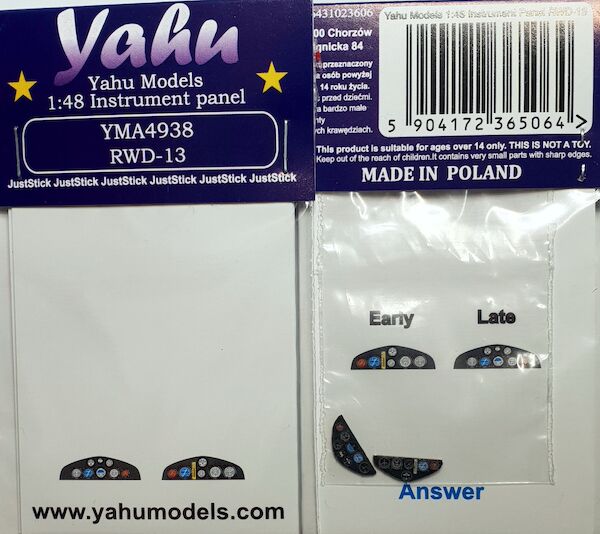 Instrument Panel  RWD-13 (Answer)  YMA4938