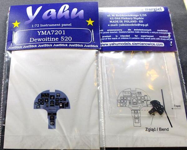 Instrument Panel Dewoitine D.520 (Hasegawa, RS) YMA7201