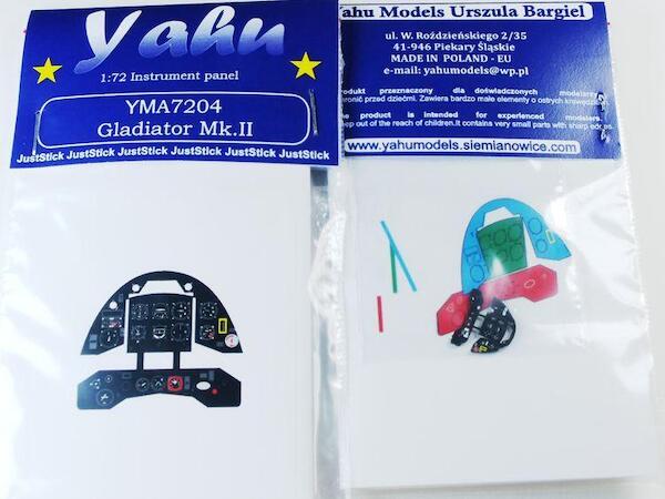 Instrument Panel Gloster Gladiator MKII (Airfix, Sword, Pavla) YMA7204