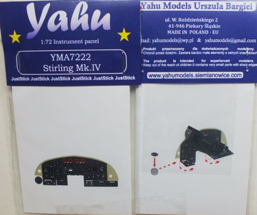 Instrument Panel Short Stirling (Italeri)  YMA7222