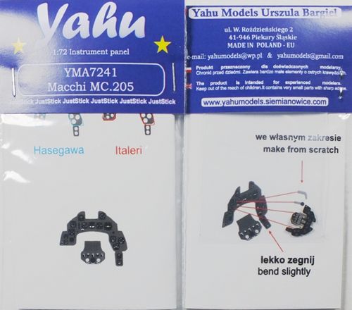 Instrument Panel Macchi MC205 (Hasegawa, Italeri) YMA7241