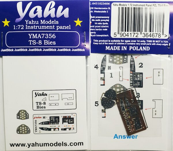 Instrument Panel PZL TS8 "Bies" (Answer) YMA7356