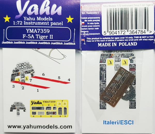Instrument Panel F-5A Tiger II (Italeri/ESCI)  YMA7359