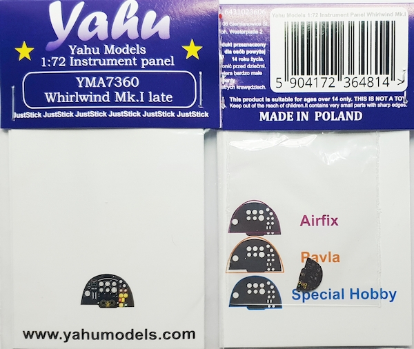 Instrument Panel Whirlwind Mk.I (Special Hobby/Airfix)  YMA7360