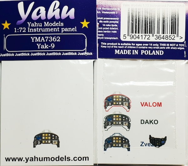 Instrument Panel  Yak-9 (Valom/Dako/Zvezda)  YMA7362