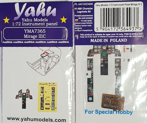 Instrument Panel Mirage IIIC (Special, Hobby)  YMA7365