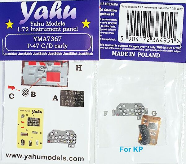 Instrument Panel P-47C/D Thunderbolt early (Kovozavody Prostejov)  YMA7367