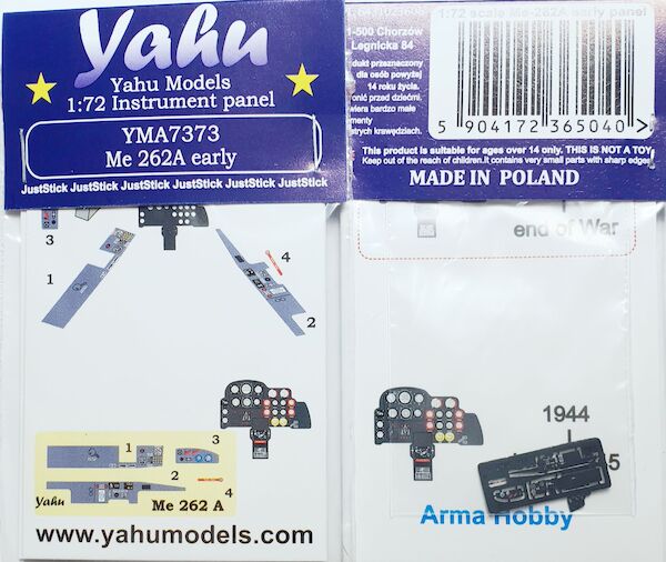 Instrument Panel Messerschmitt Me262 - Early-  (Arma)  YMA7373
