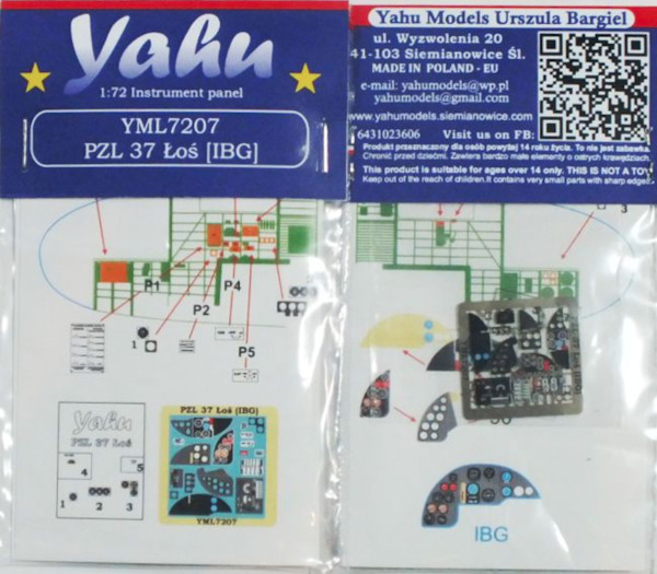 Instrument Panel PZL 37 Los (IBG) YML7207