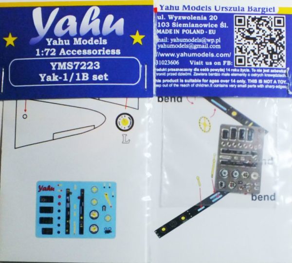 Yakovlev Yak1/Yak1b Interior set  YMS7223