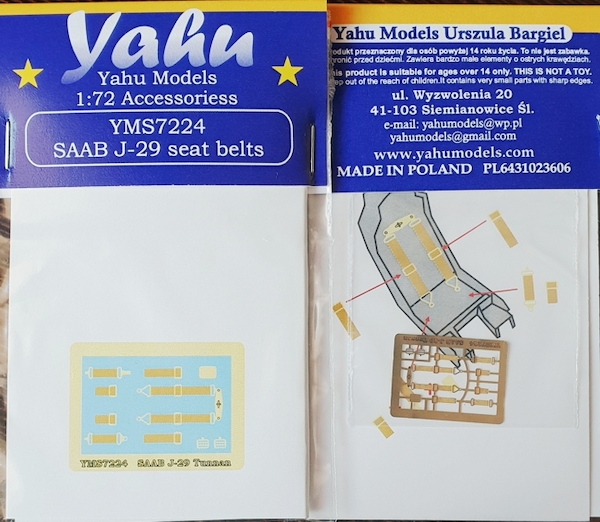 Saab J29 Tunnan seatbelts - USA YMS7224