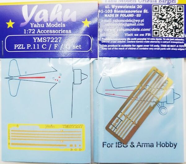 PZL P.11C/F/G reinforcement strip set (IBG / Arma Hobby)  YMS7227