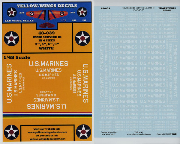 USMC 1930-42 Service ID(U.S. NAVY) 4 Different Sizes White) 48-039