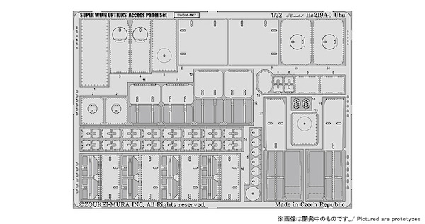 Heinkel He219A-0 Uhu Access panel set  SWS06-M08