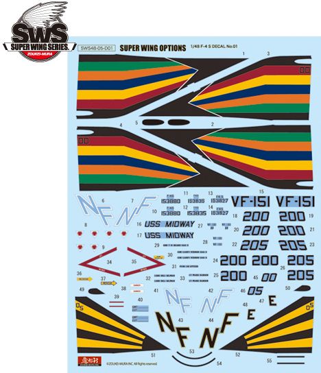 F4S Phantom marking set 1 (VF151 Vigilantes Hi-Viz Schemes )  sws48-05-D01