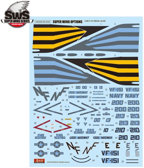 F4S Phantom marking set 2 (VF151 Vigilantes Lo-Viz Schemes )  sws48-05-D02