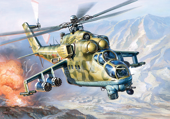Mil Mi24V Hind Soviet attack Helicopter 7403